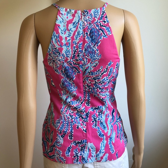 Reposted New WOT Lilly Pulitzer Annabelle samba capri pink coral top - Picture 4 of 12